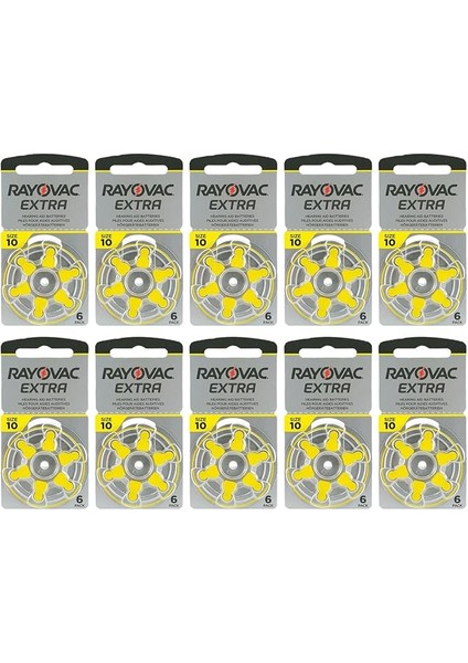 Extra Advanced Işitme Cihazı Pili No:10 | 60 Adet