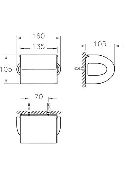 Arkitekta A44228 Tuvalet Kağıtlığı Parlak Paslanmaz Çelik fiyatları
