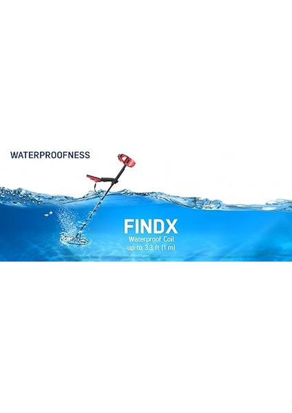 Fındx Metal Dedektörü Su Geçirmez, Altın Arama, Pinpoint Modu, USB Şarj Edilebilir Pil, Kulaklık, Taşıma Çantası indirimleri