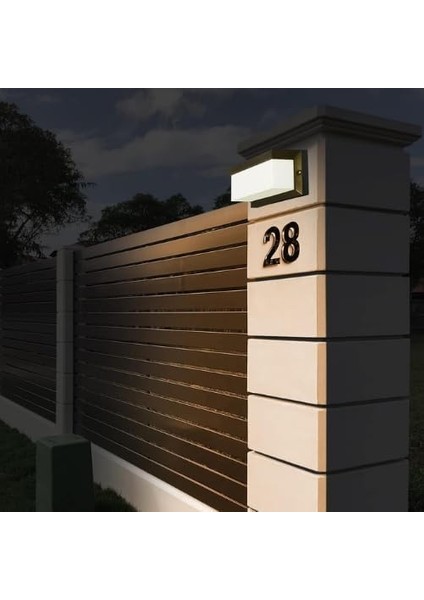 Geldi Bahçe Aydınlatması LED Işık 12W LED Aydınlatma Zita Ultra Şapkalı Bahçe Duvar Aplik Su Geçirmez (Beyaz Işık - 6500K) fırsatları