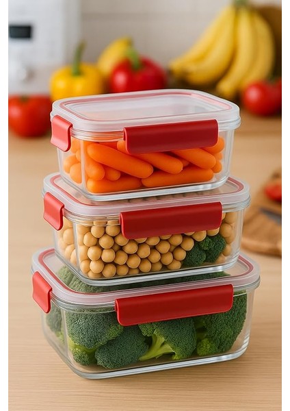 Life 3 Adet Vakumlu Sızdırmaz Saklama Kabı Seti 375ML 900ML 1700ML MIT1163 fiyatları