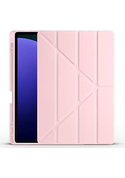 Samsung Galaxy Tab S10 Plus ile Uyumlu Kılıf Tri Folding Silikon Kalem Bölmeli Katlanabilir Standlı Pu Deri Yumuşak Kapak, Tablet Kılıfı [kalem Alanı, Akıllı Kapak, Uyku Modlu] - Yeşil modelleri