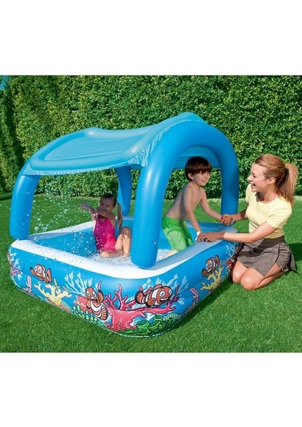 Hediye-Bestway Gölgelikli Oyun Havuzu - 147X147X122CM - 52192