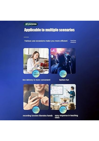 Kablosuz Mikrofon Wireless Ikili Yaka Mikrofonu 3.5mm Aux Girişli Sokak Müzisyenleri Amfi Hoparlör Bilgisayar Youtuber Tablet Uyumlu Tak Çalıştır (Telefon Desteklemez) K35 modelleri