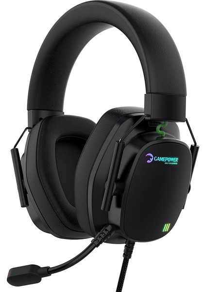 Power Kai Titanium Siyah 7.1 Surround Hi-Fi Manyetik Pad Rgb Gaming Kulaklık (2x Cooling Pad Hediyeli)