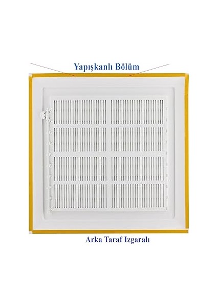 Menfez Banyo Wc Tuvalet Havalandırma Plastik Panjur Beyaz 35X35 cm fırsatları