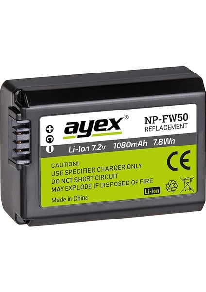NP-FW50 Batarya, Sony A7, A7 Iı, A7R, A7R Iı, A7S, A6500, A6300, RX10 Ile Uyumlu