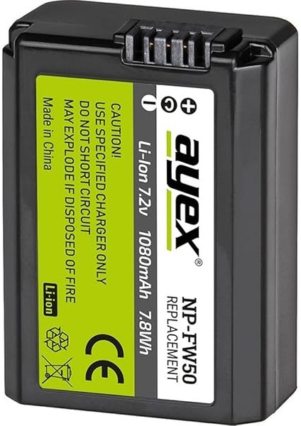 NP-FW50 Batarya, Sony A7, A7 Iı, A7R, A7R Iı, A7S, A6500, A6300, RX10 Ile Uyumlu modelleri