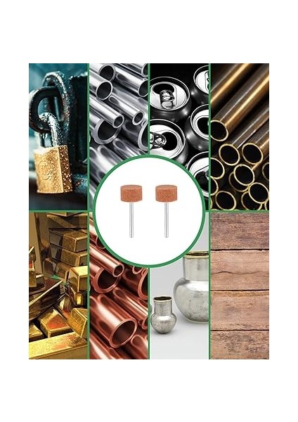 8193 Alüminyum Oksit Taşlama Taşı, En Büyük Çaplı, Silindirik Biçimli, 15,9 Mm, 2'li modelleri