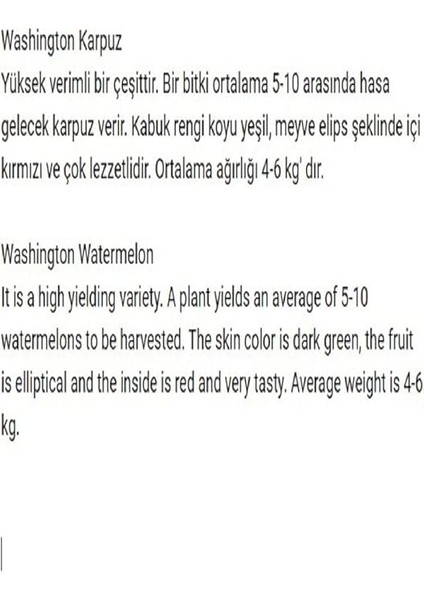 Tarım Doğal Kara Karpuz Washıngton 50 Adet Tohum fiyatları