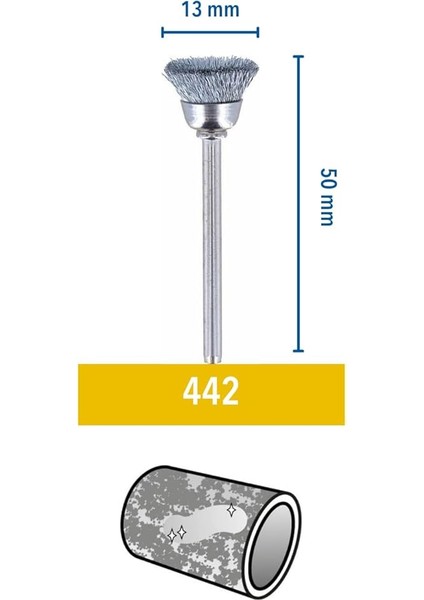 442 Karbon Çelik Fırça, Metalde Pas Temizleme, 13 mm fiyatları