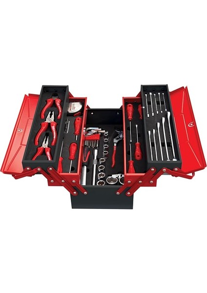 8420005063 Takım Çantası Beş Gözlü, Gri, 63 Parça Set