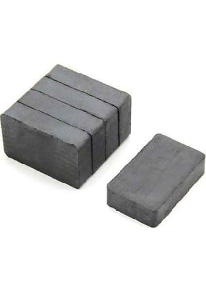 5 Adet 40X25X10 Köşeli Ferrit Kömür Seramik Magnet Mıknatıs