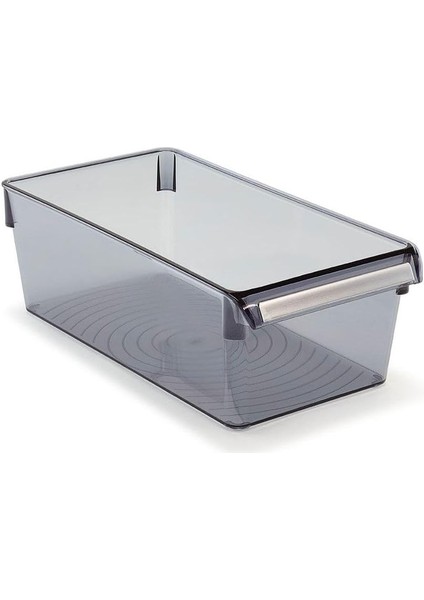 M-E27-10-25 Düzenleyici Raf, Dikdörtgen, 290X150X100 Mm, Şeffaf Siyah