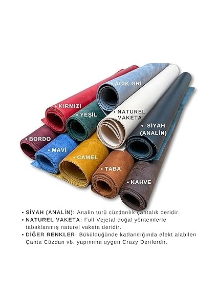 Crazy Horse Parça Deri, Deri Hobi Uğraşlarında Dıy Cüzdan, Kartlık, Çanta Vb Için Panel Kesim Hakiki Deri Parçası, 1 Adet (Camel, 40X25 Cm) indirimleri