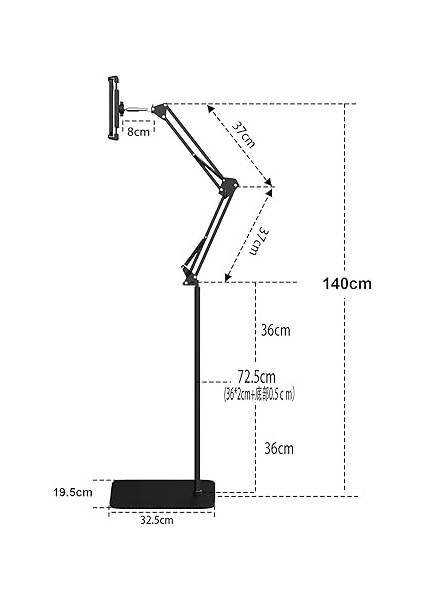 Ht-47 Metal Cep Telefonu ve Tablet Standı Döner Başlıklı Dirsekli fiyatları