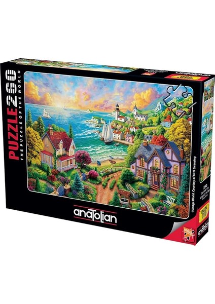 Puzzle - Sahildeki Köy / 260 Parça Puzzle, #3343