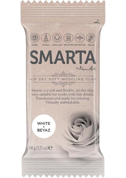 Hava ile Kuruyan Yumuşak Model Hamuru 100GR Beyaz 06