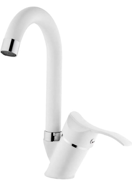 Mat Beyaz Kuğu Lavabo Batarya Kiona