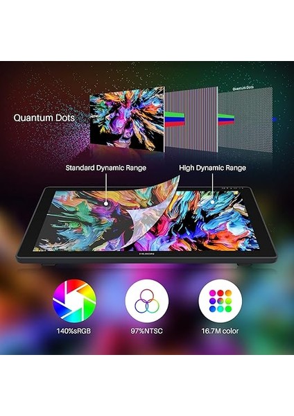 Kamvas 24 Plus Grafik Tablet 23.8 Inç Ekran ile Tam Lamine Qd LCD Ekran 140% Srgb Android Desteği Pilsüz Stylus 8192 Kalem Basıncı modelleri