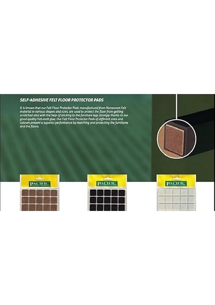 Ayakları Için Yapışkan Keçe Zemin Koruyucuları Zemin Koruyucuları Sert Ahşap Zeminler Için Ses Azaltıcı Keçe Mobilya Pedleri (35X35MM-1.4X1.4IN) fiyatları