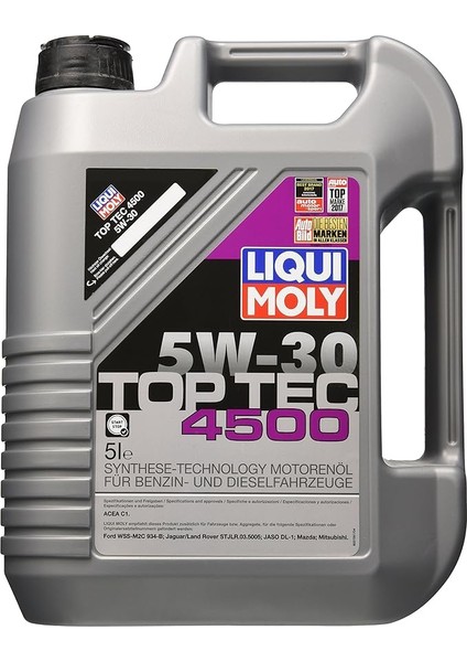 Moly Top Tec 4500 5W-30 5 L Otomotiv Bakım Ürünü