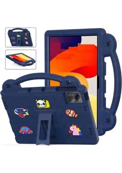 Galaxy Tab A9 8.7 Inç X110 X113 X115 X117 Uyumlu Kılıf Tablet Standlı Silikon Çocuklara Özel Unicorn Panda Balık Figürlü Tablet Kılıfı Arkadaki Tutucu Sevimli ve Katlanabilir (Lacivert Tablet Kılıfı) modelleri