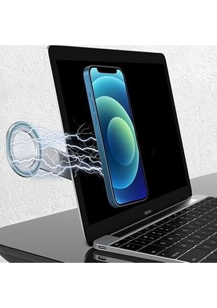 Aluminyum Yapışkanlı Universal Mıknatıslı Magsafe Ile Uyumlu Bölme Tablet, Dizüstü Bilgisayar Ekranı, Laptop Ekranı Telefon Tutucu Monitör Standı fırsatları