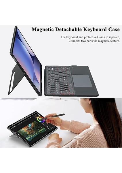 Tab S10 Ultra/s9 Ultra/s8 Ultra 14.6inç Için ile Uyumlu Magic Keyboard Işıklı Mag Touchpad Blutooth Işıklı Standlı Klavyeli Kılıfı fiyatları