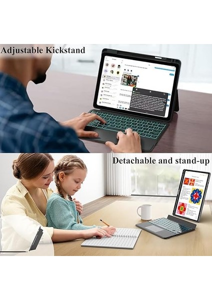 Tab S10 Ultra/s9 Ultra/s8 Ultra 14.6inç Için ile Uyumlu Magic Keyboard Işıklı Mag Touchpad Blutooth Işıklı Standlı Klavyeli Kılıfı indirimleri