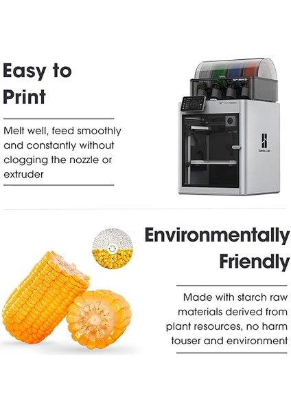 Pla+ Filament 1.75MM, 3D Yazıcı Filament Pla Plus, Boyutsal Doğruluk +/- 0.03MM, 1kg Makara (2.2 Lbs) 3D Yazıcılar Için 3D Baskı Filamenti, Soğuk Beyaz indirimleri