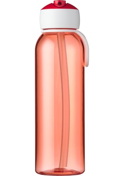 - Flip-Up Campus Su Şişesi, Okul ve Yolculuk Için Sızdırmaz Içecek Şişesi, Şeffaf Bardak, Bpa Içermez ve Bulaşık Makinesinde Yıkanabilir, 500 Ml, Kırmızı