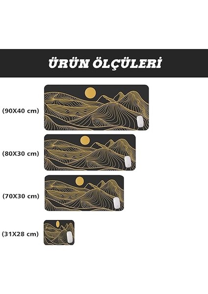 Gamer Mouse Pad 90X40 Mouse Pad Xxl Büyük Oyuncu Mousepad (Black Moon, 90X40 cm 3mm Kalınlık) indirimleri