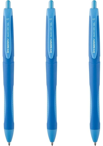 Jel Kalem Berry 07 Mavi 3lü Set