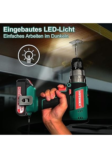 Akülü Tornavida 18 V, 45 Nm Maksimum Matkap, 2 x 2,0 Ah Akü ve 53 Parça Aksesuar Seti, 21 + 3 Kademe, Delme, Vidalama, Darbeli Vidalar Için 2 Kademeli Matkap indirimleri