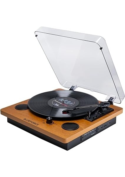 Soprano Ahşap Pikap Plak Çalar Retro Bluetooth USB Sd Kart Aux Dahili Hoparlör fiyatları