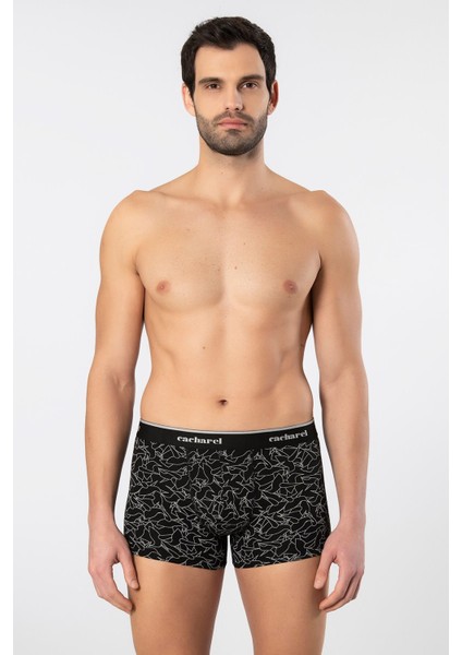 Erkek Desenli Likralı Boxer 3'lü Paket 1339/SIYAH 3 fiyatları
