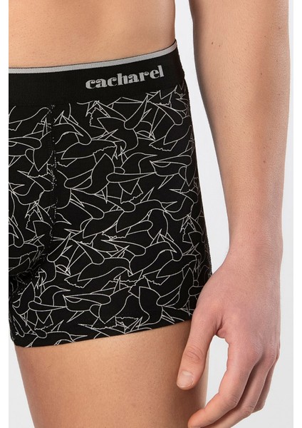 Erkek Desenli Likralı Boxer 3'lü Paket 1339/SIYAH 3 modelleri