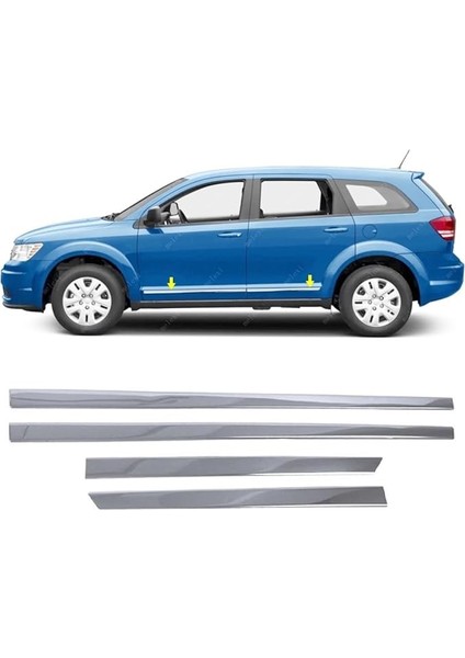 Krom Yan Kapı Koruma Çıtası 4 Kapı Fiat Freemont 2011 ve Üzeri Için