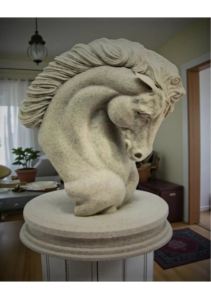 3D Modern Dekorasyon Mermer Desenli At Heykeli , Mermer Desenli Dekoratif At Biblosu fiyatları