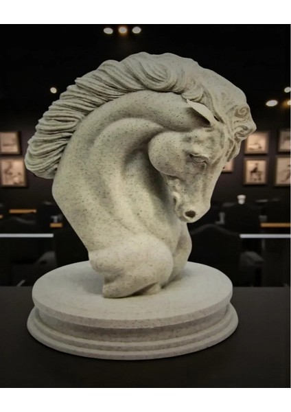 3D Modern Dekorasyon Mermer Desenli At Heykeli , Mermer Desenli Dekoratif At Biblosu modelleri