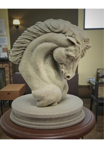 3D Modern Dekorasyon Mermer Desenli At Heykeli , Mermer Desenli Dekoratif At Biblosu fırsatları