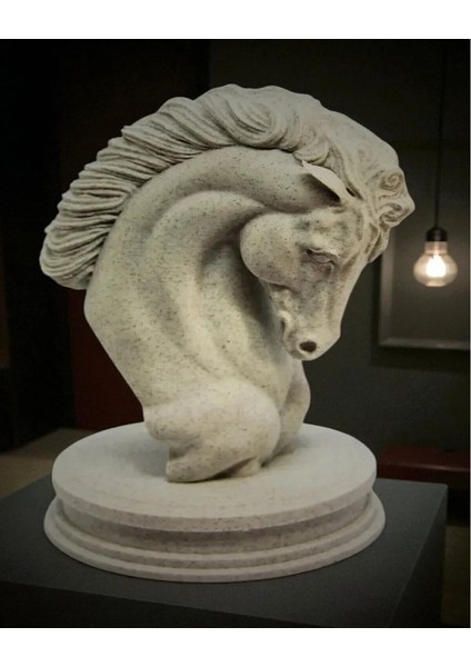 3D Modern Dekorasyon Mermer Desenli At Heykeli , Mermer Desenli Dekoratif At Biblosu indirimleri