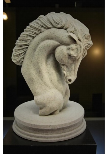 3D Modern Dekorasyon Mermer Desenli At Heykeli , Mermer Desenli Dekoratif At Biblosu