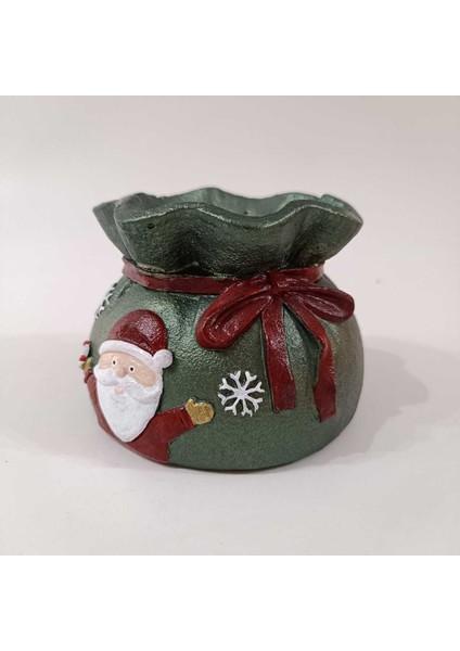 Çok Renkli Yeşil Noel Baba Buket Saksı, Şık ve Güzel Hediye Seçeneği modelleri