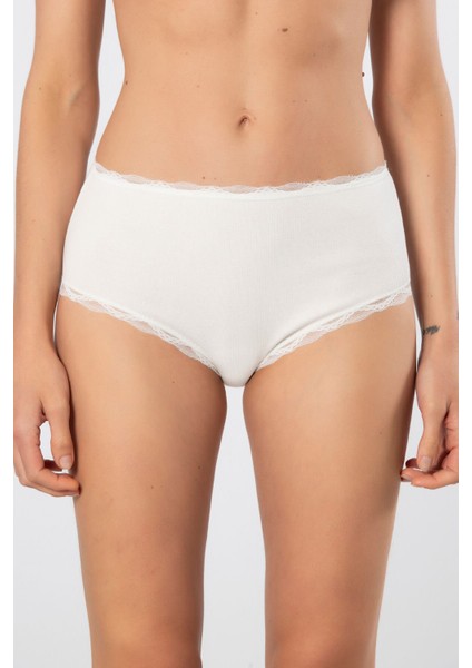 Kadın Likralı Ribana Dantelli Yüksel Bel Külot 2'li Paket fiyatları