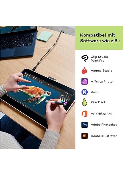One 13 Dokunmatik Çizim Tablet, 13,3 Inç Full Hd%99 Srgb, Pil Veya Pil Içermez, Windows, Mac, Chromebook ve Android Için Pil Dahil indirimleri