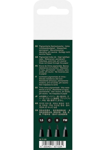 Pitt Artist Pen Çizim Kalemi 4'lü, C 199 modelleri