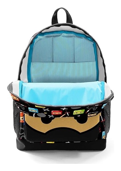 High Kids Siyah Ninja Desenli Dört Bölmeli Okul Sırt Çantası 23473 modelleri