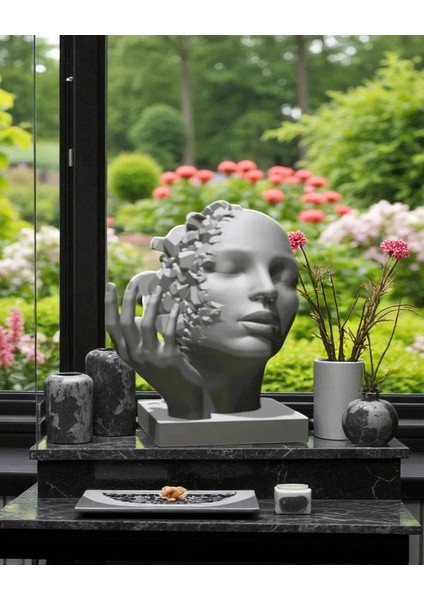 3D Soyut Yüz Heykeli , Modern Dekoratif Obje fiyatları